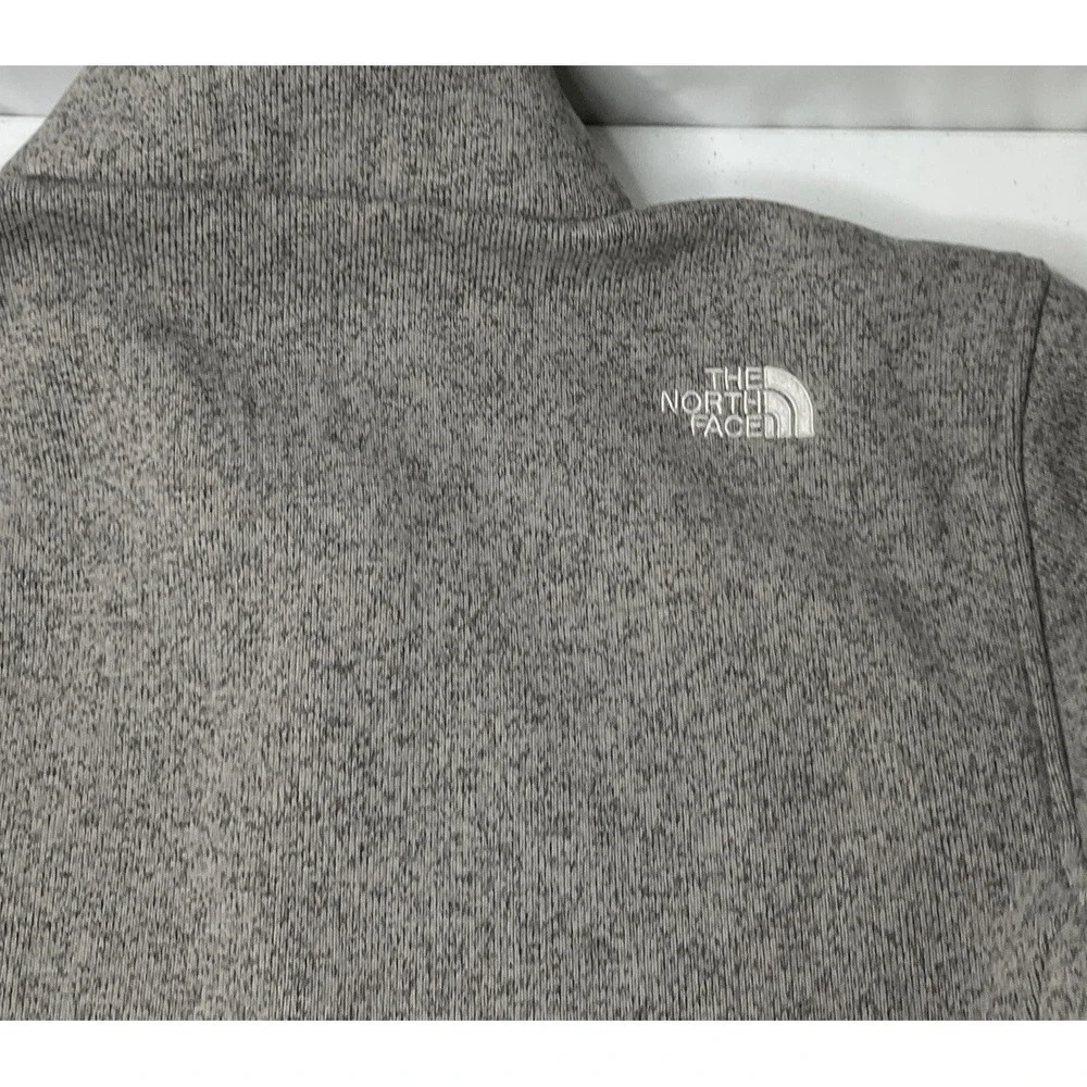 The North Face Jacket Men Sz XL AUCQ Full Zip Knit Fleece Heather Gray TNF